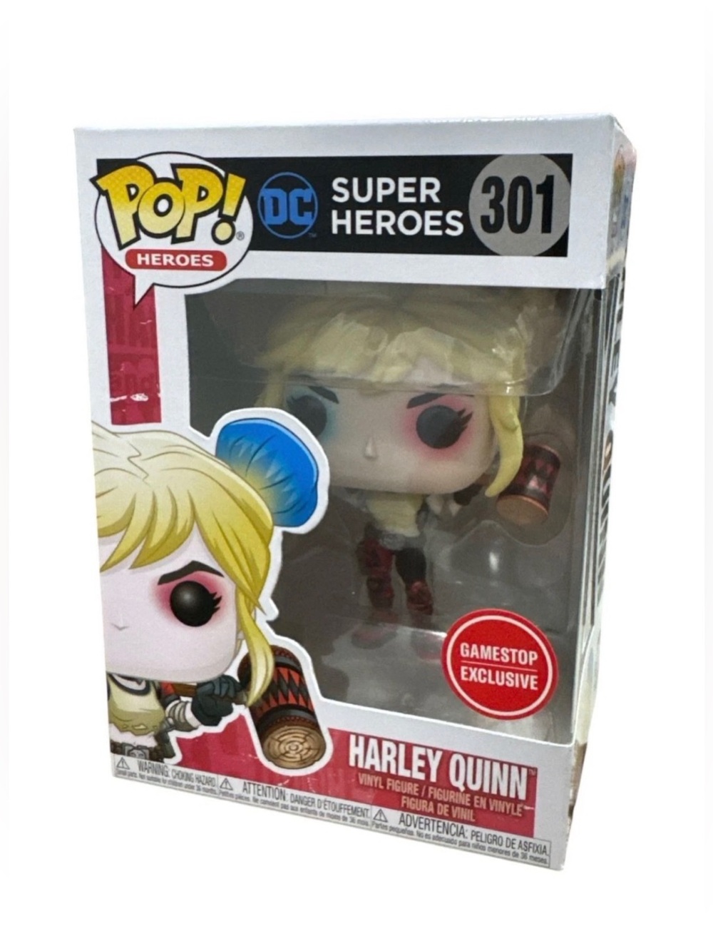 Funko Pop! DC Super Heroes Harley Quinn 301 Gamestop Exclusive Vinyl Figure
